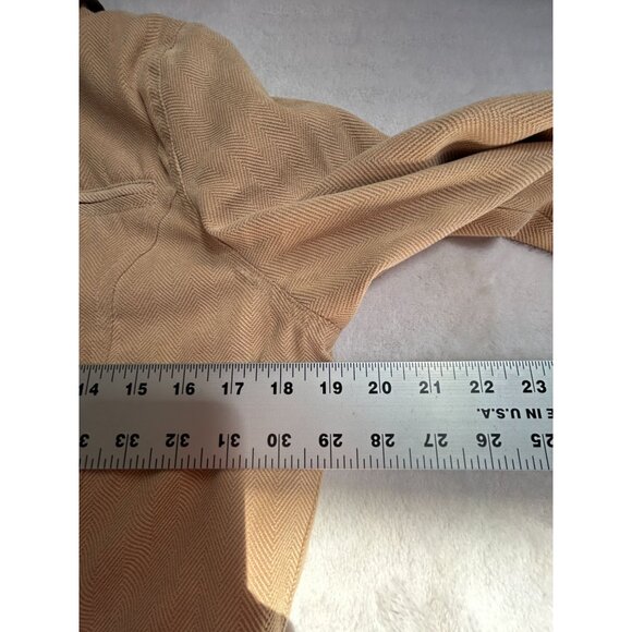 Outback Trading Co. Womens Zip Front Short Shaped Jacket Small Beige Pockets - Picture 7 of 8